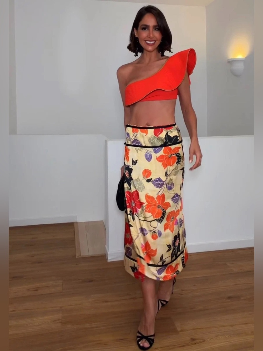 ZARA ZW COLLECTION FLORAL SARONG SKIRT
